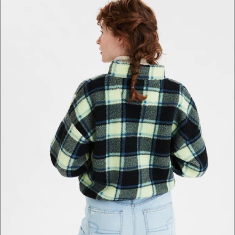 Plaid Sherpa Pullover